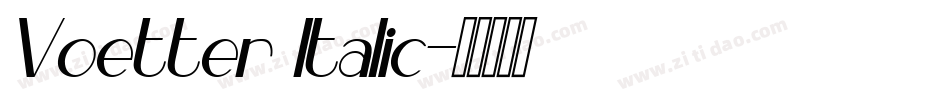 Voetter Italic字体转换
